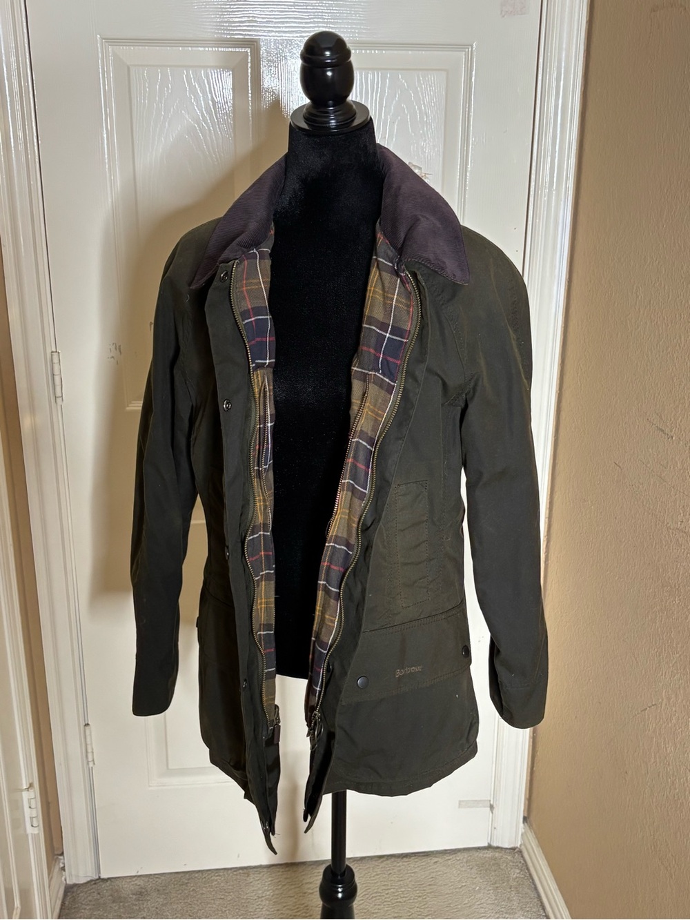 Barbour Liberty Beadnell Wax/ Fleece Betty Insert Waterproof  Jacket UK 14 US 10